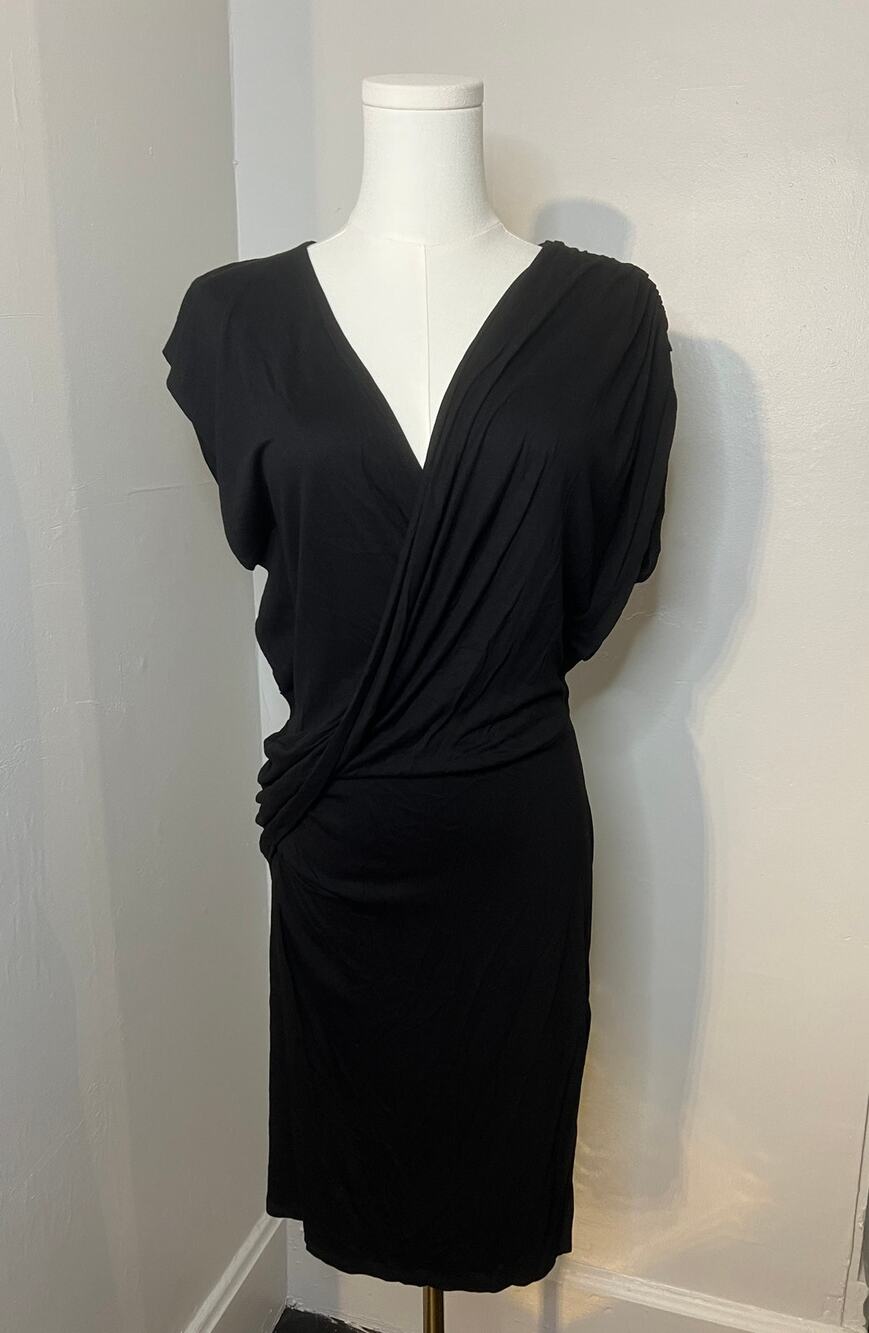 AllSaints Helix Indigo Draped Dress Size 4 (B20370)